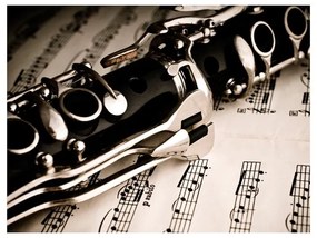 Fotomurale Clarinetto e note musicali