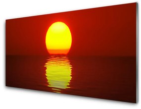 Quadro vetro Paesaggio al tramonto 100x50 cm