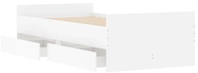 Giroletto con cassetti bianco 90x190 cm