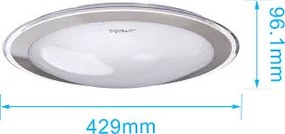 Plafoniera dimmerabile 30 W completo di telecomando con temperatura colore selezionabile 3000K-4000K-6500K 3190lm 220 - 240v D429*H96.1mm