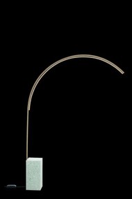 Lampada da terra led ad acro con base in marmo pt.biblo-marmo.oro d...