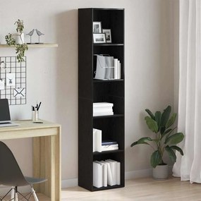 Libreria Rovere Nero 40x30x189 Cm İn Legno Multistrato /