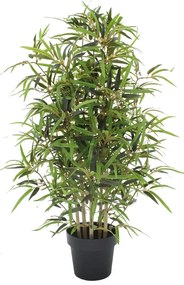 Pianta artificiale senza vaso bamboo in pvc colore verde H 100 x Ø 20 cm