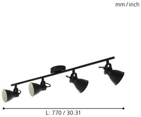 Eglo 98408 - Luce Spot a LED SERAS 4xLED/3,3W/230V
