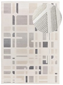 Tappeto grigio chiaro/avorio 160x230 cm Flora – Universal