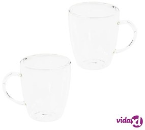 HI Set Bicceri per Cappuccino 2 pz 270 ml Trasparente