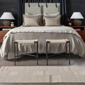 URIEL - tappeto in lana avorio con decoro