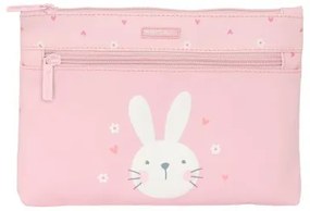 Astuccio Scuola Safta Bunny Coniglio Rosa 23 x 16 x 3 cm