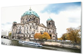 Quadro acrilico Germania Cattedrale River di Berlino 100x50 cm