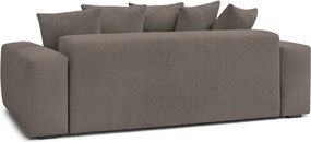 Divano grigio/marrone con rivestimento in velluto a coste 280 cm Voltaire – Bobochic Paris