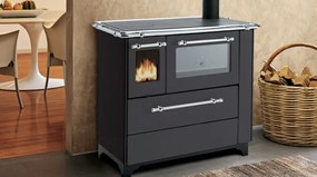 Royal Betty 4.5 New Cucina A Legna 6kw 100x65x85 Cm In Acciaio Smaltato Canna Di Fucile