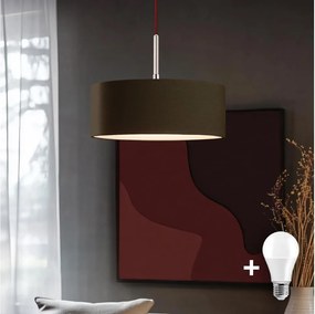 Eglo - LED Lampada a sospensione con cavo TUNJA 1xE27/60W/230V marrone