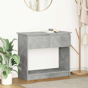 Tavolo Consolle Con Cassetti Grigio Cemento 85,5x38,5x74,5 Cm /