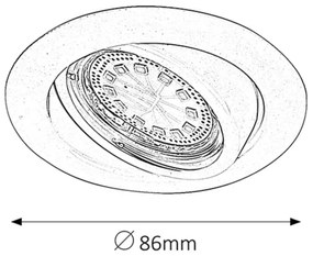 Rabalux 1049 - SET 3xLED Lampada da incasso LITE 3xGU10-LED/3W/230V