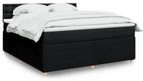 Giroletto A Molle Con Materasso Nero 180x200 Cm İn Tessuto /