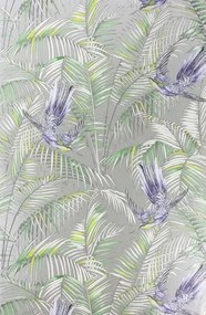 Matthew Williamson Carta da parati Sunbird - Purple/ Silver/ Grass