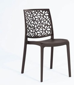 Sedia da giardino in polipropilene London Stone NEW GARDEN marrone, set da 4 pezzi