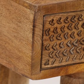 Tavolo consolle in legno massello di mango 102x30x79 cm
