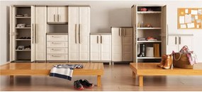 Armadio da Esterno 2 Ripiani 65x45x97H cm in Plastica Keter Excellence Basso Beige/Tortora...