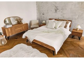 Letto matrimoniale in rovere 140x200 cm Golo 2 - The Beds