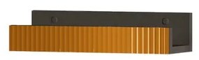 Mensola per bagno Niwa L 40 cm laccato opaco grigio carbone con vetro senape