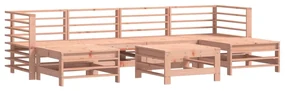 Set salotto da giardino 7 pz in legno massello di douglas