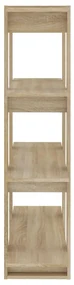 Libreria/divisorio rovere sonoma 100x30x123,5 cm