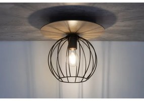 Lampadario a plafone CYBER 1xE27/60W/230V legno/nero