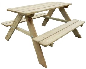 Tavolo da picnic per bambini 89 x 89,6 x 50,8 cm in legno di pino