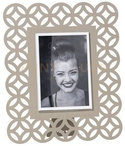 Portafoto di design zen grande sabbia in ferro e polimetilmetacrila...