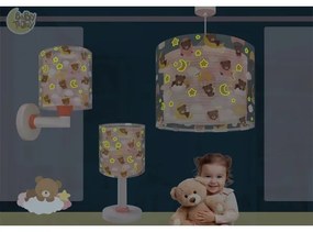 Dalber 41572S - Lampadario per cameretta BABY TEDDY 1xE27/15W/230V rosa