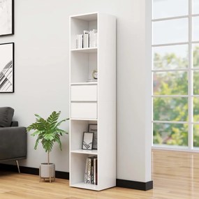 Libreria bianco lucido 36x30x171 cm in legno multistrato