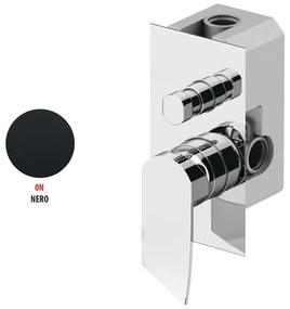 Rubinetto per doccia ad incasso monocomando Soffio nero lucido GATTONI RUBINETTERIA