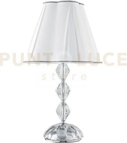 Lume riflesso cromo 1 luce attacco e27 40x65cm decorato in cristallo