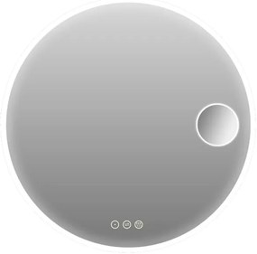 Specchio con illuminazione integrata completo di faretto bagno tondo Logos L 70 x H 70 x P 2.5 cm