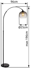 Globo 58227BS - Lampada con piedistallo NEWCASTLE 1xE27/60W/230V