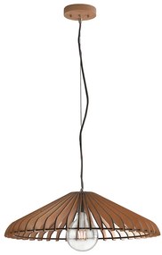 Lampadario Sospensione Calder Industrial Vintage Colore Legno Naturale 60W Mis 30 x 120 cm