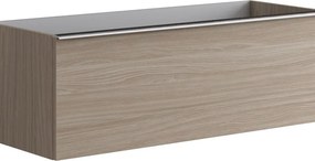 Mobile da bagno sospeso sotto lavabo L 120 x H 40 x P 45.5 cm olmo laccato opaco, 1 cassetto Pixel plain