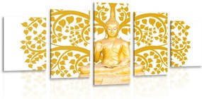Quadri 5 pezzi – Buddha con l'albero della vita