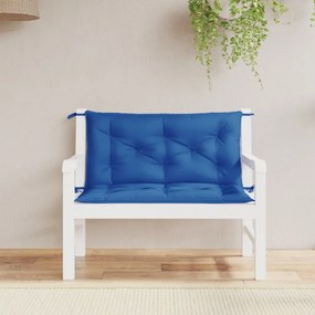 Cuscini Panca Giardino 2pz Blu Reale 100x50x7 Cm Tessuto Oxford /