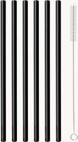 Set cannucce dritti in vetro borosilicato con scovolino Amo 7 pz