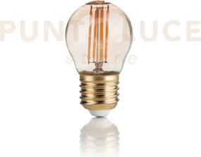 Lampadina attacco e27 in vetro ambra sfera  4 w 340 lm 2200 k 80  c...