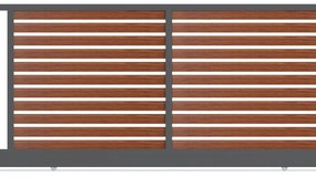 Cancello manuale scorrevole ALBA Maia120-40 in alluminio, reversibile, L 350 x H 160 cm, di colore rovere dorato