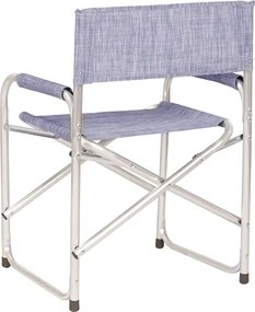 Sedia richiudibile per esterni in alluminio regista mare in textilene Blu Denim