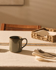 Kave Home - Piatto da dessert Lescala in ceramica blu