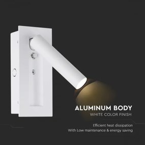 Faretto da parete orientabile LED/2W/230V 3000K bianco