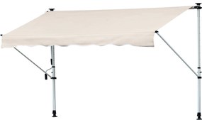 Tenda da Sole Avvolgibile 4x1,2m Autoportante Bianca...