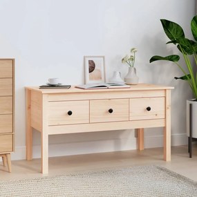Tavolino Da Salotto 102x49x55 Cm İn Legno Massello Di Pino /
