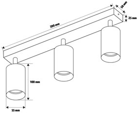 Brilagi - Faretto LED dimmerabile SELE 3xGU10/6,5W/230V bianco