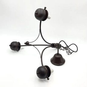 Brilagi - LED Lampadario a sospensione con catena COTTAGE 3xE14/40W/230V quercia/bianco